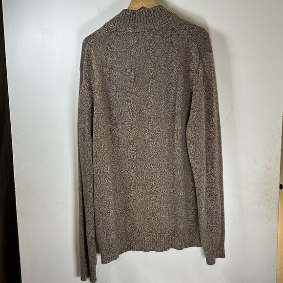 St John’s Bay 100% Cotton Knit sweater mens XL brown 1/4 zip - Picture 6 of 11